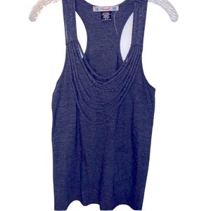 Dark gray racerback tank